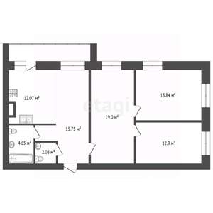 3-к квартира, вторичка, 83м2, 6/10 этаж