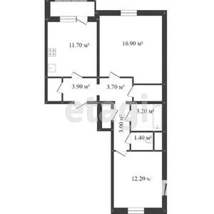 2-к квартира, вторичка, 60м2, 15/17 этаж