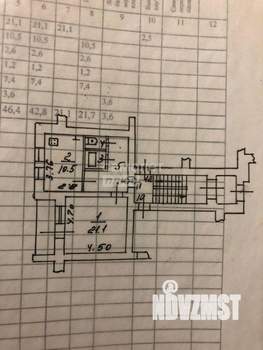1-к квартира, вторичка, 46м2, 1/5 этаж