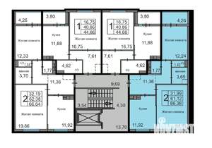 2-к квартира, вторичка, 66м2, 7/10 этаж