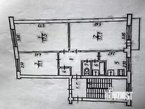 3-к квартира, вторичка, 63м2, 2/5 этаж