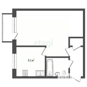 1-к квартира, вторичка, 36м2, 5/5 этаж