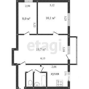 3-к квартира, вторичка, 50м2, 4/5 этаж