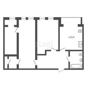 2-к квартира, вторичка, 86м2, 9/9 этаж