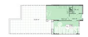 1-к квартира, сданный дом, 45м2, 4/13 этаж