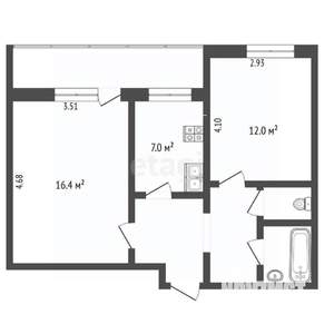 2-к квартира, вторичка, 47м2, 5/9 этаж