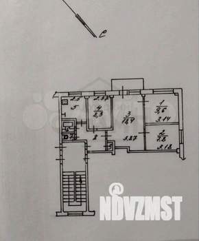 4-к квартира, вторичка, 59м2, 2/5 этаж