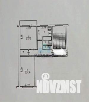2-к квартира, вторичка, 45м2, 3/5 этаж