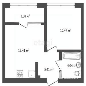 1-к квартира, вторичка, 34м2, 5/5 этаж