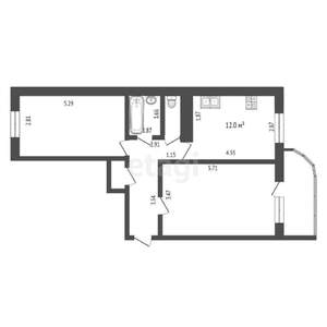 2-к квартира, вторичка, 62м2, 7/17 этаж