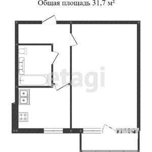 1-к квартира, вторичка, 31м2, 5/5 этаж