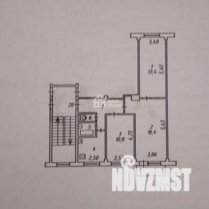 3-к квартира, вторичка, 58м2, 5/5 этаж