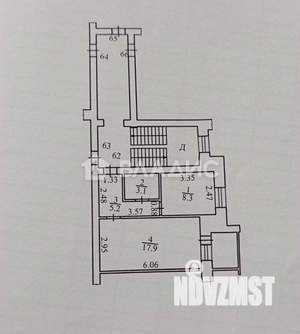 1-к квартира, вторичка, 41м2, 5/6 этаж