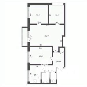 4-к квартира, вторичка, 59м2, 3/5 этаж