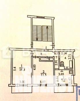 2-к квартира, вторичка, 48м2, 4/5 этаж