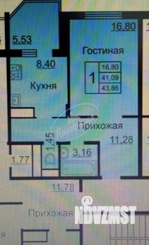 1-к квартира, вторичка, 44м2, 2/10 этаж