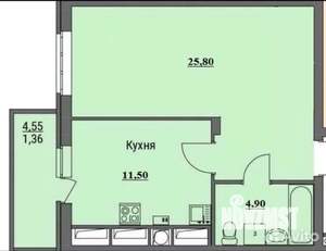1-к квартира, вторичка, 42м2, 9/9 этаж