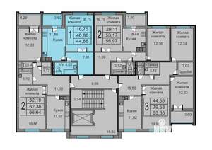 1-к квартира, строящийся дом, 45м2, 9/10 этаж