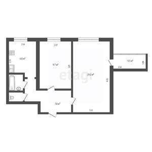 2-к квартира, вторичка, 44м2, 2/9 этаж