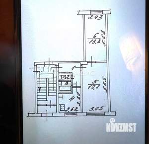 2-к квартира, вторичка, 45м2, 1/5 этаж