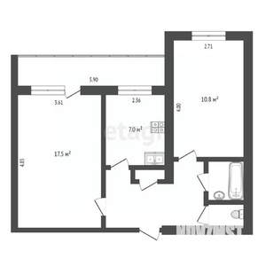 2-к квартира, вторичка, 48м2, 8/9 этаж