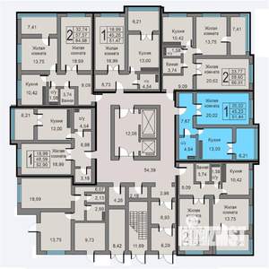 1-к квартира, строящийся дом, 51м2, 1/19 этаж