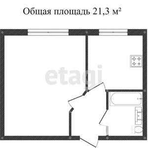 1-к квартира, вторичка, 29м2, 1/5 этаж
