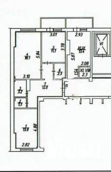2-к квартира, вторичка, 63м2, 13/13 этаж