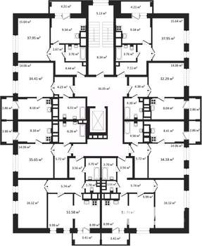 1-к квартира, строящийся дом, 32м2, 9/9 этаж