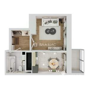 1-к квартира, вторичка, 32м2, 5/9 этаж