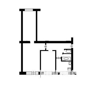 3-к квартира, вторичка, 61м2, 1/5 этаж