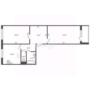 2-к квартира, вторичка, 58м2, 6/10 этаж