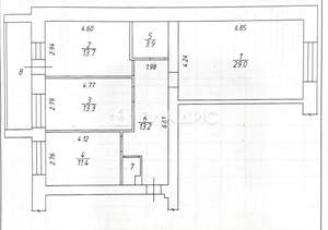 3-к квартира, вторичка, 86м2, 1/9 этаж