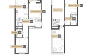 3-к квартира, вторичка, 122м2, 14/14 этаж