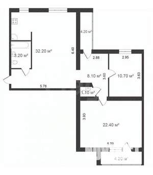 3-к квартира, вторичка, 79м2, 4/9 этаж