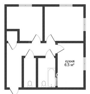 2-к квартира, вторичка, 43м2, 1/9 этаж