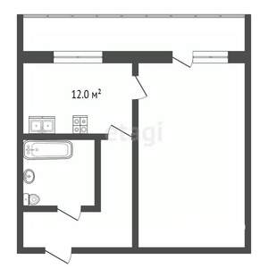 1-к квартира, вторичка, 49м2, 4/5 этаж