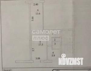 2-к квартира, вторичка, 42м2, 3/5 этаж