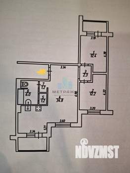 3-к квартира, вторичка, 70м2, 4/13 этаж