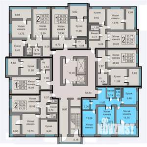 3-к квартира, строящийся дом, 82м2, 18/19 этаж
