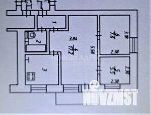 3-к квартира, вторичка, 43м2, 5/5 этаж