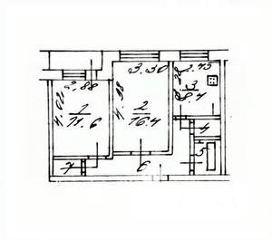 2-к квартира, вторичка, 53м2, 5/9 этаж