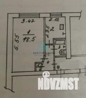 1-к квартира, вторичка, 29м2, 5/5 этаж