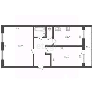 3-к квартира, вторичка, 72м2, 4/12 этаж