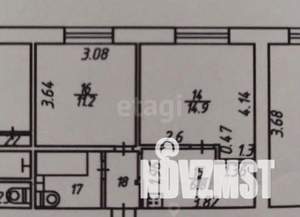 2-к квартира, вторичка, 39м2, 9/9 этаж