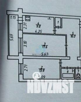 2-к квартира, вторичка, 62м2, 1/9 этаж