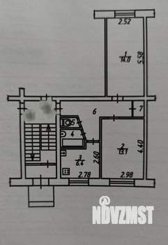 2-к квартира, вторичка, 44м2, 1/5 этаж