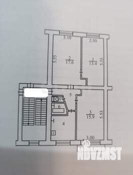 3-к квартира, вторичка, 61м2, 5/5 этаж