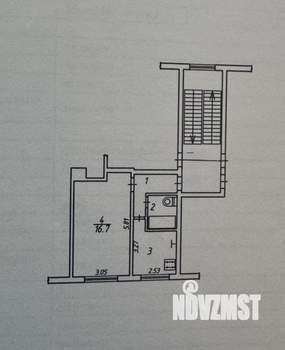 1-к квартира, вторичка, 30м2, 5/5 этаж