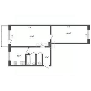 2-к квартира, вторичка, 46м2, 4/5 этаж
